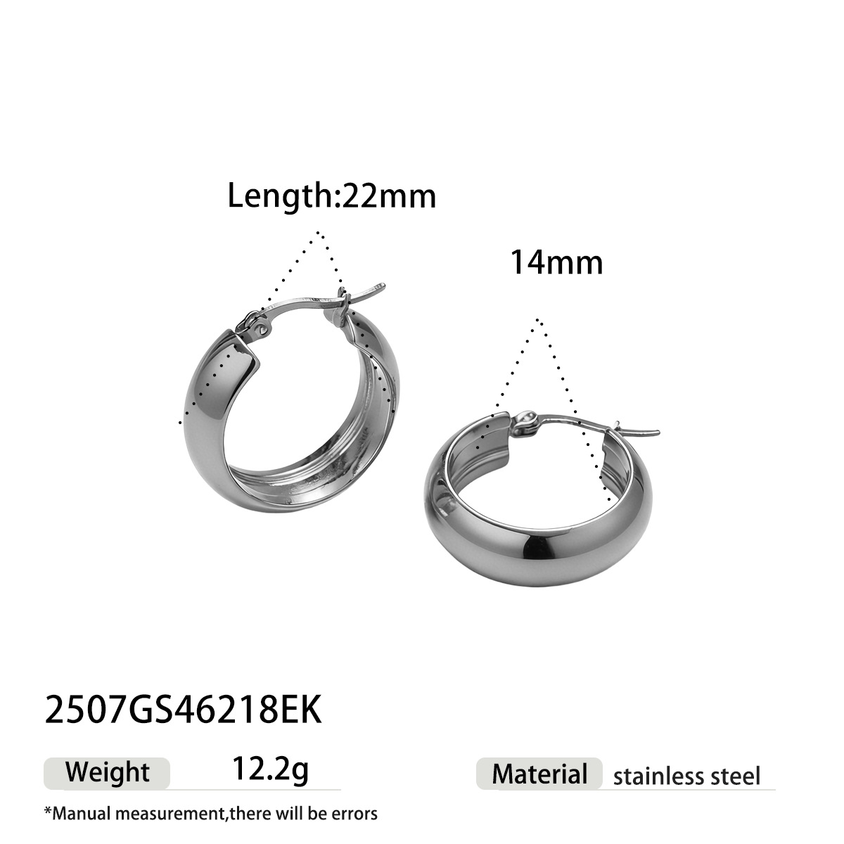 Taina europa y americana orejetas de acero inoxidable, anillo de acero de aluminio, geometría de diseño clásico, orejetas de joyería transfronteriza para mujeres image 8