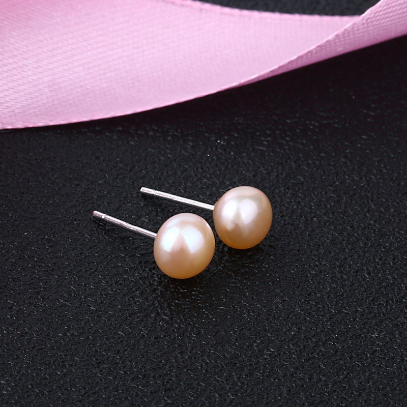 Fashion Geometric Sterling Silver Pearl Ear Studs 1 Pair display picture 9