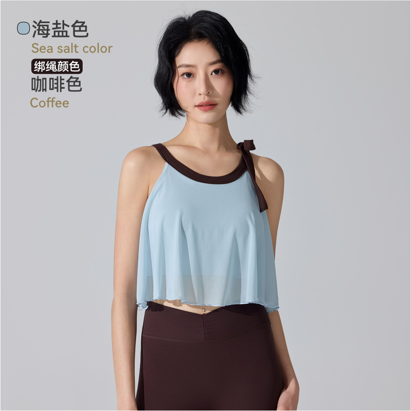 ropa interior deportiva transfronteriza femenina espalda antichoque una taza fija de malla sujetador chaleco pilates ropa de yoga