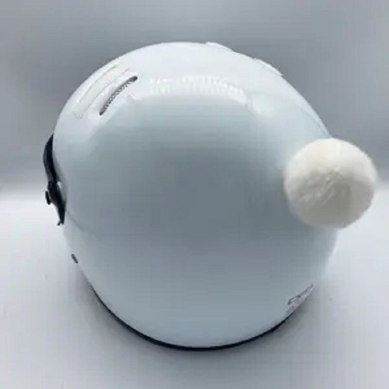 Helmet Decoration Color Block Oval Bear Ears Motorcycle Cute Accessories Bow