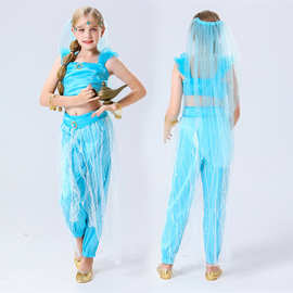 外贸阿拉神丁服装茉莉公主COS女儿童节扮演舞台表演裙万圣节角色