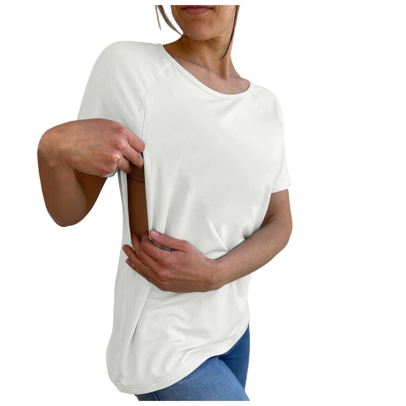 アマゾン欧米の対外貿易tシャツ女性半袖妊婦シャツ授乳服スポット卸売り|undefined
