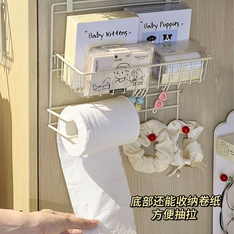学生宿舍卧室收纳架寝室书桌上侧面置物架下铺高颜值铁艺挂篮挂架|undefined