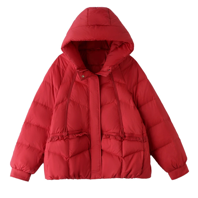Short fitted down jacket, for teenagers
