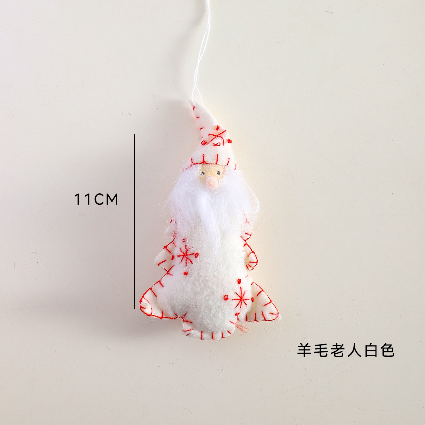 Decoración de árbol de Navidad de siete colores de fieltro de lana embalaje de flores flores floristas diy hecha a mano