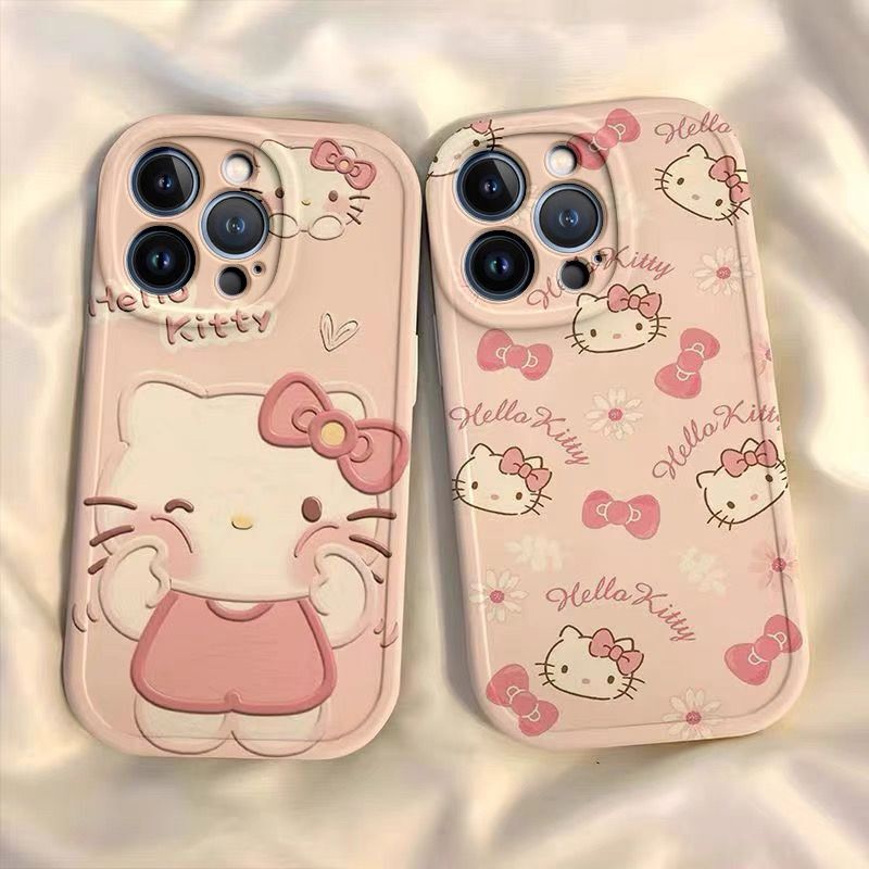 Super Cute Hello Kitty Iphone16Pro/14/13/12 Mobile Phone Case Se Apple Xr/Xsmax78Plus Soft 15