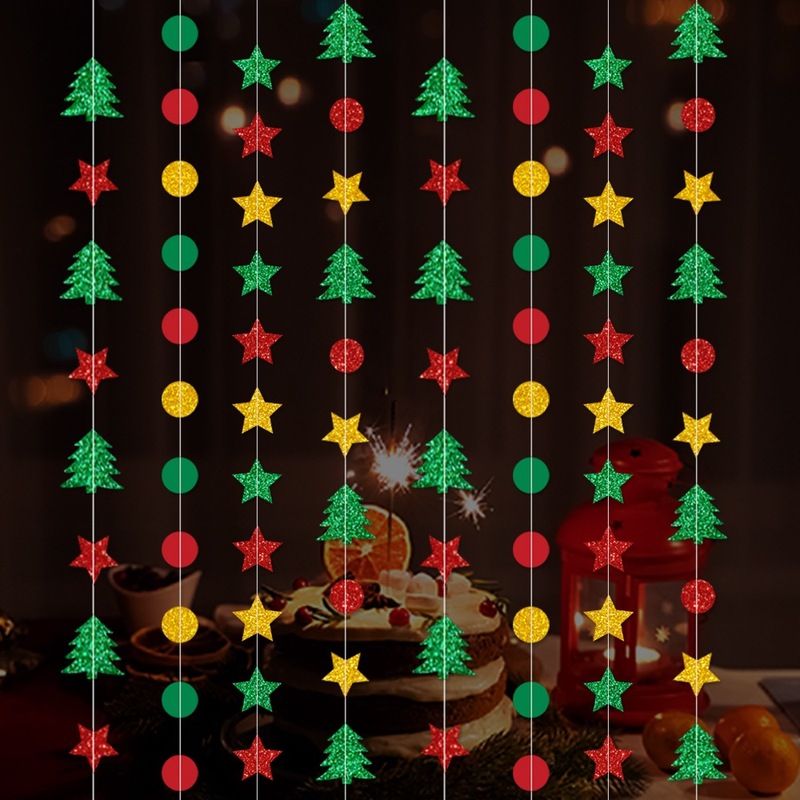 クリスマスデコレーションカーラインペンダントペンダント五芒星ディスクペンダントクリスマスデコレーションクリスマスツリーラテアートペンダント|undefined