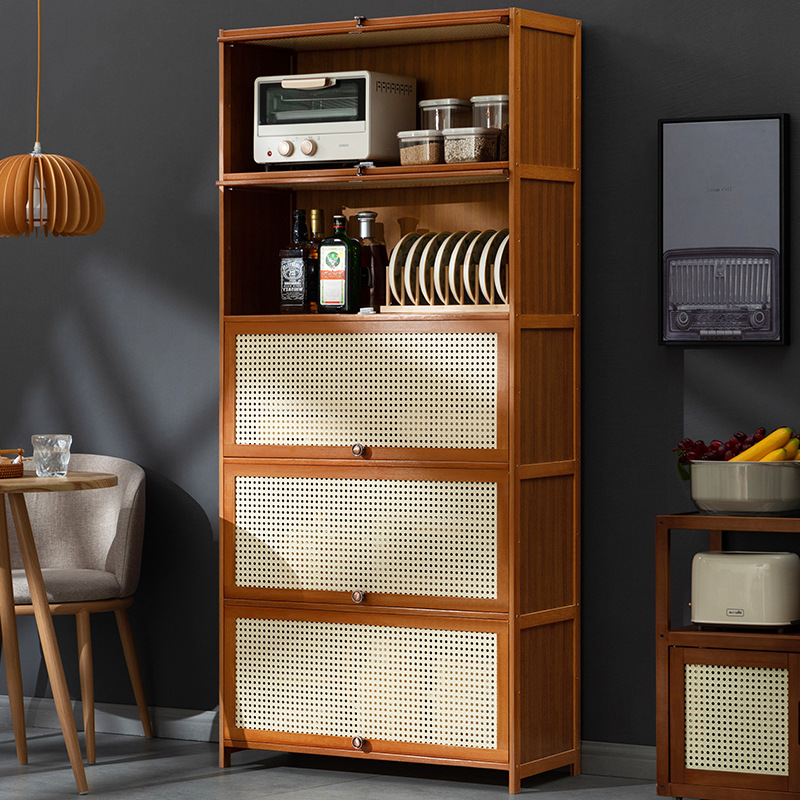 Household Kitchen Sideboard Cabinet Cabinet Side Cabinet Tea Cabinet Living Room Wall Storage Cabinet Multifunctional Tea Side Cabinet Cupboard