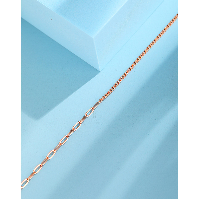 925 pulsera de costura de plata esterlina para mujeres ins simple diseño de alta gama sentido nicho temperamento cadena simple exquisita pulsera estilo frío