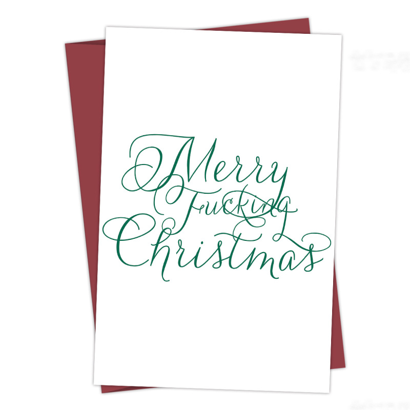 Temu人気クリスマスカード封筒付きクロスボーダーお笑い面白い文字カード祝日祝福カード|undefined
