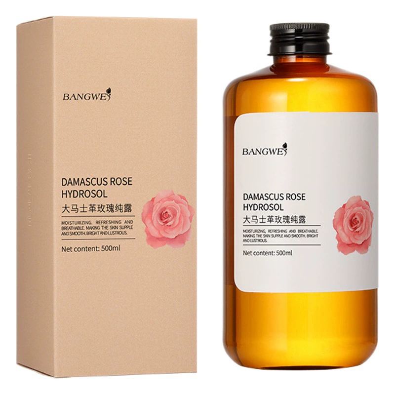 New Bang Wei Damascus Rose Pure Dew 500 мл Увлажняющее увлажняющее осветляющая кожу улучшающая темно-желтая кожа Чистая вода для росы