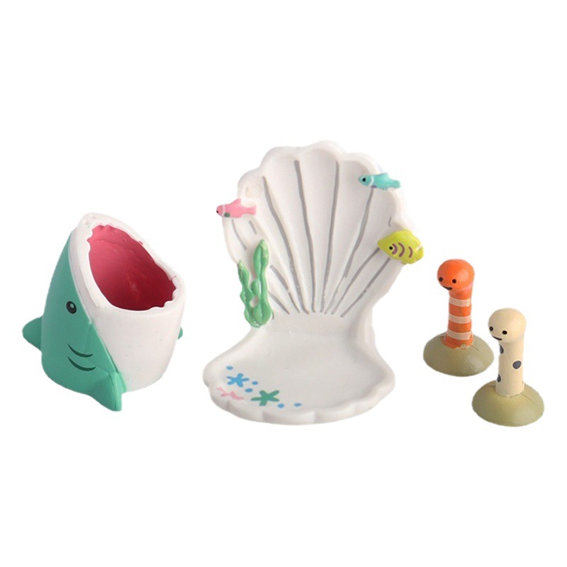 Explosiva tanque de peces del océano de verano boca de tiburón morena mesa de concha computadora escritorio hogar inserción de bolígrafo paisaje nuevo caliente