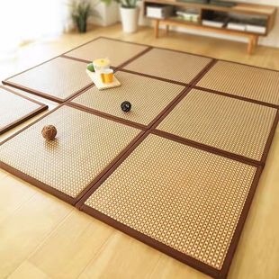 Japanese-Style Thickeneded Rattan Mat Carpet Summer Kidsren's Crawling Mat Tatami Mat Living Room Balcony Bedroom Kang Weidong