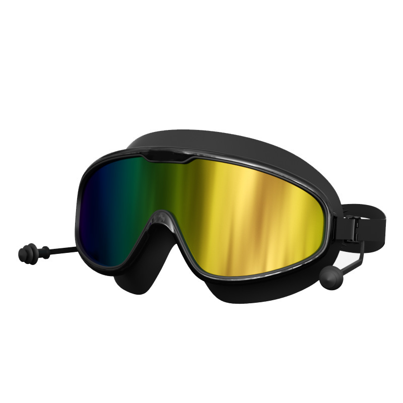 YL2000 성인용 올 블랙 컬러풀 레드 도금 통합 귀마개 + 박스형