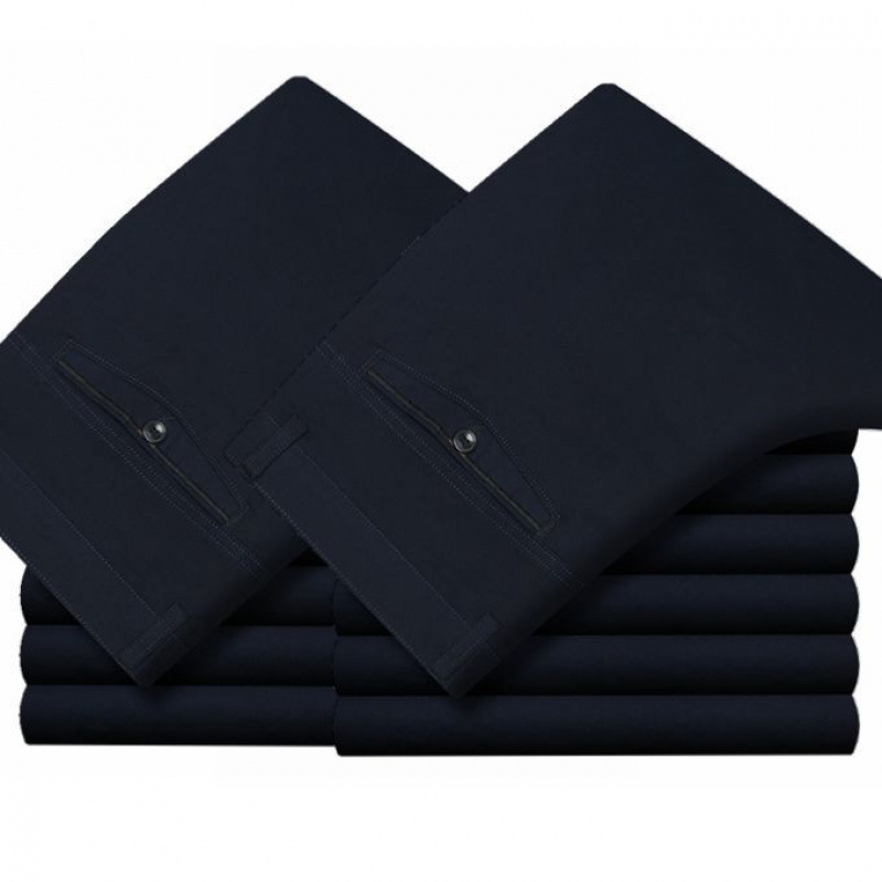 2 pantalones casuales de algodón de otoño e invierno para hombres de mediana edad y ancianos