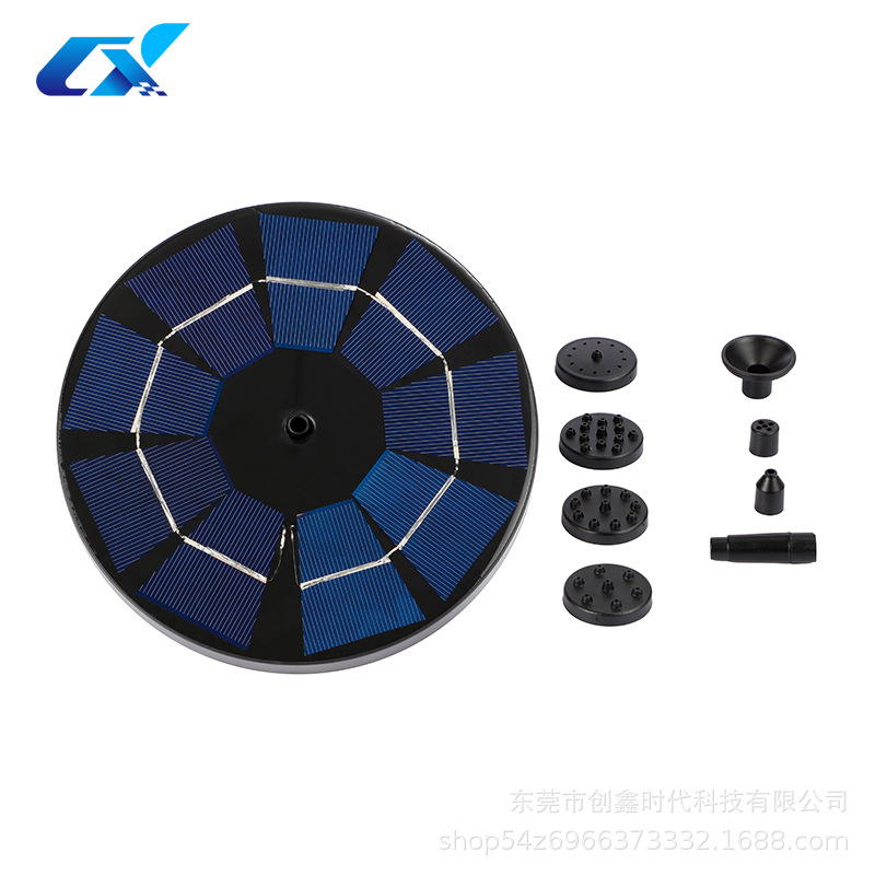 【跨境新品】蓄电池太阳能喷泉 太阳能漂浮喷泉 创意景观室外喷泉