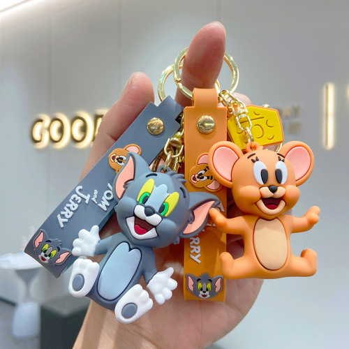Cartoon creative key chain cute doll car key pendant couple pendant silicone key chain gift wholesale