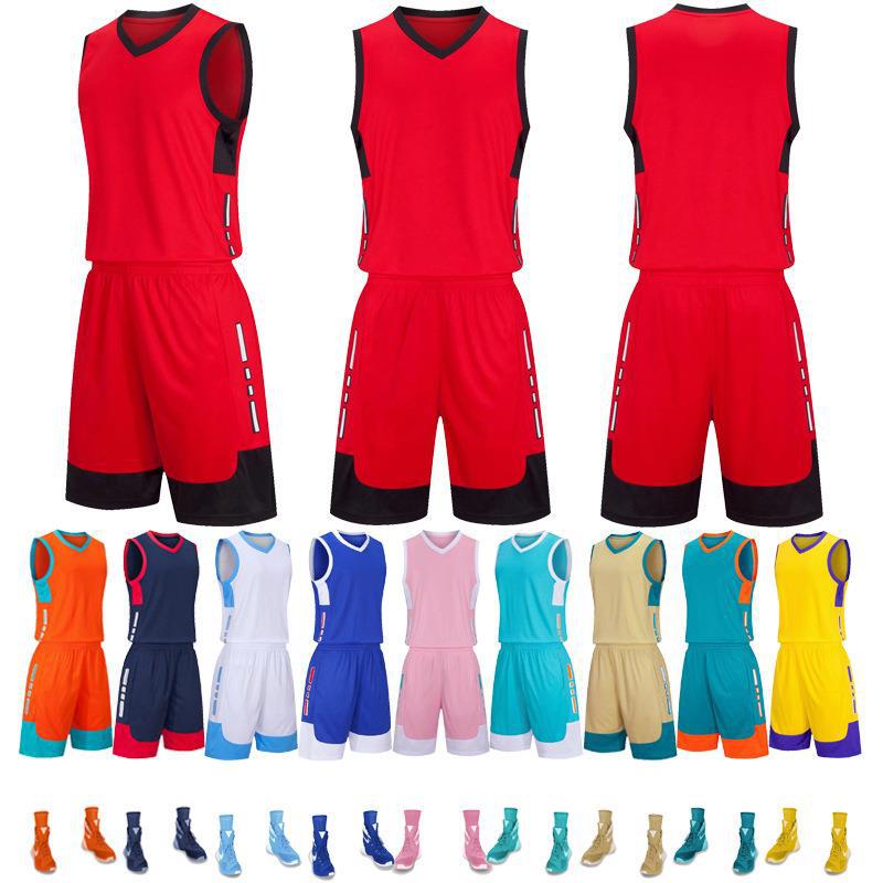 New Basketball Suit Adult Children Basketball Training Vest Breathable Game Team Suit Group Buying DIY Printable