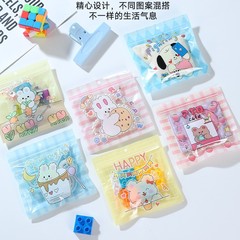 漫画プリントのジップロック式のかわいい動物柄キャンディ・スナック包装袋、子供用小物プラスチック袋、雑貨