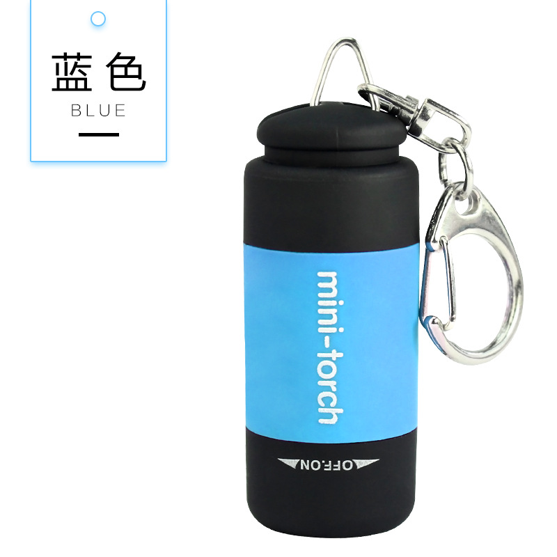 Viaje al aire libre portátil linterna para niños pequeño llavero luz USB recargable linterna fuerte luz LED mini bolsillo
