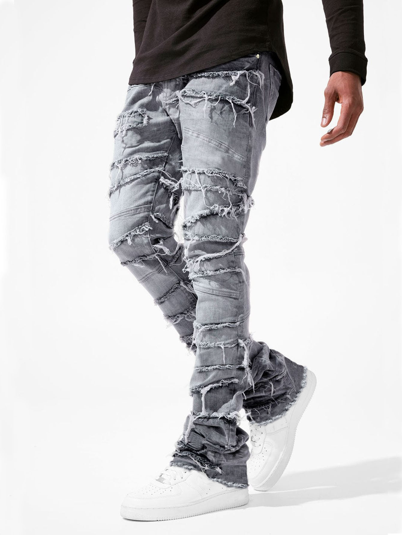Jeans Rectos para Hombre de Algodón, Elástico, para Uso Diario