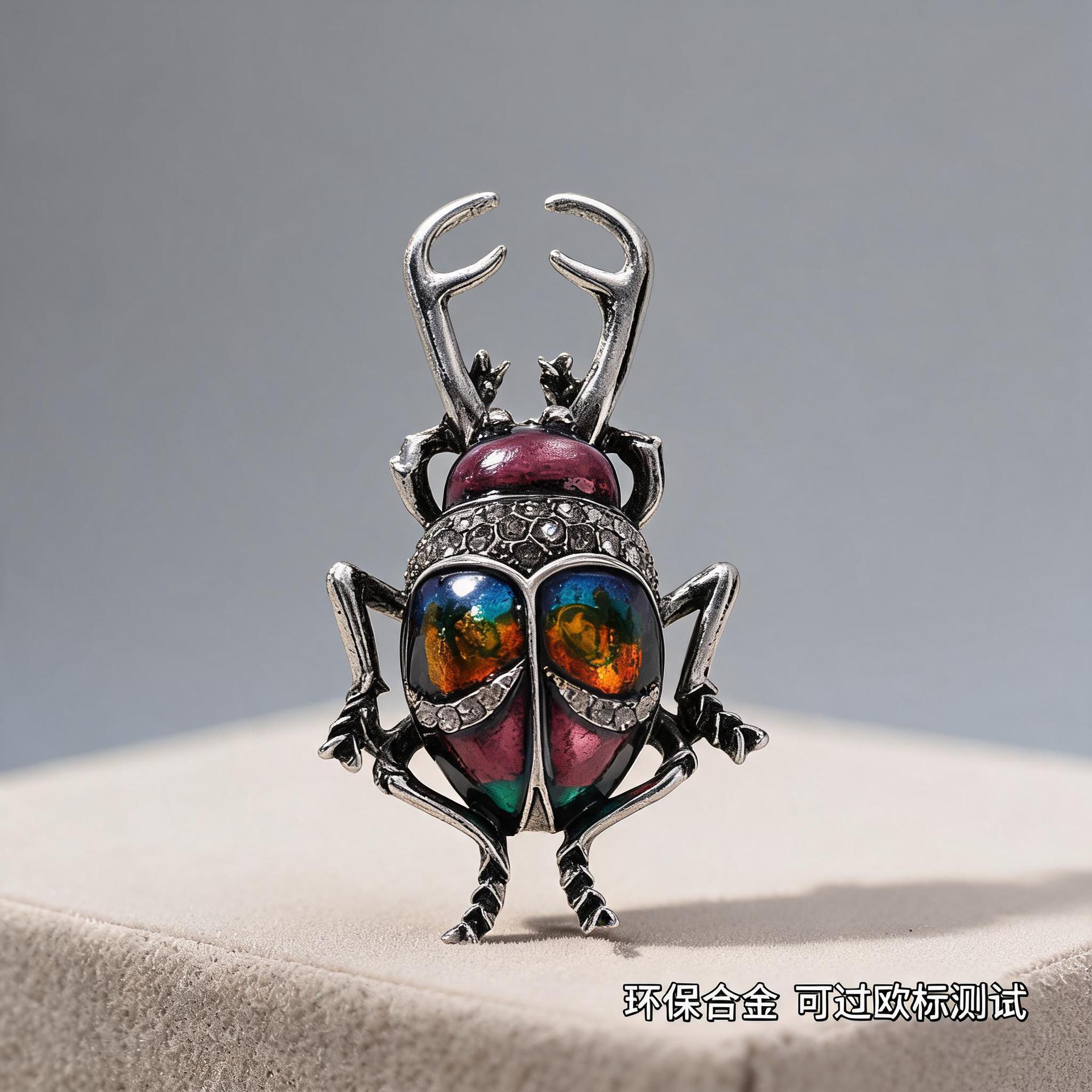 Eco-Friendly Alloy Enamel Animal Brooches: Bird, Beetle, Frog Brooches, High-End Diamond-Encrusted New Models, Cross-Border Brooch Wholesale