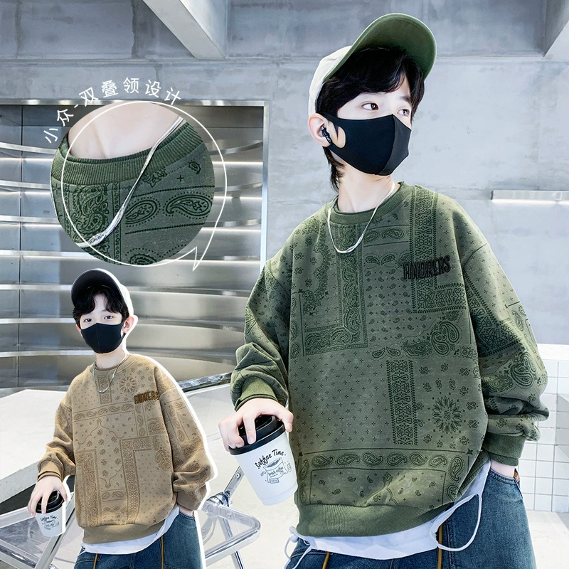 Детская одежда: весенняя толстовка для мальчиков 2026 года, новая стильная уличная модель, модный топ для старших детей.