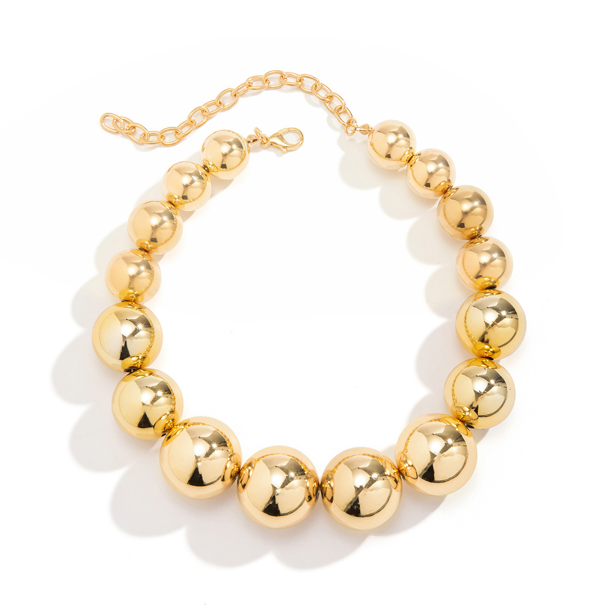 Collar de cuentas geométricas con cuentas redondas grandes estilo punk y cadena de clavícula para mujer, venta caliente en Europa y América, mayorista transfronterizo image 5