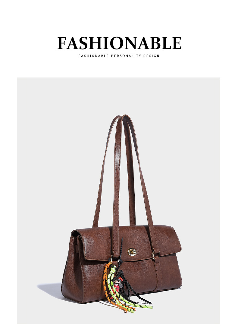 Grote capaciteit enkele schouder oksel met high-end gevoel, kralenhanger voor woon-werkverkeer, modieuze en veelzijdige handheld_voghion.com