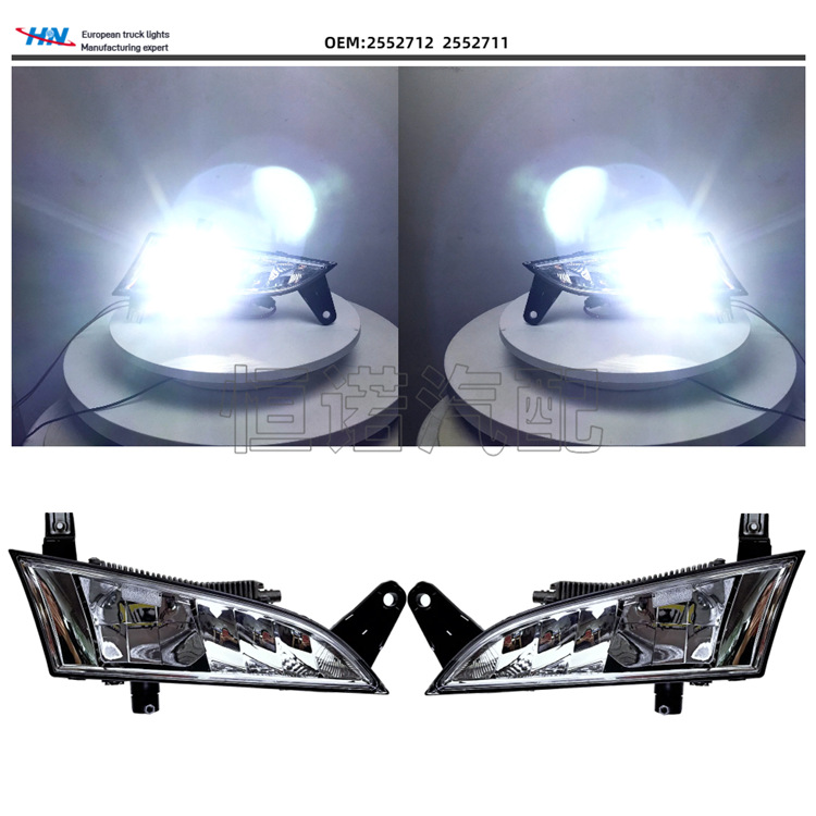 Focos delanteros LED R650S730S500P450G500 para máscaras de camiones Scania