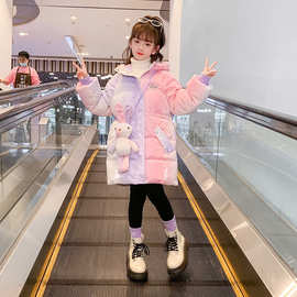 女童免洗棉衣2025新款儿童冬装羽绒棉服女孩冬季棉袄外套长款洋气