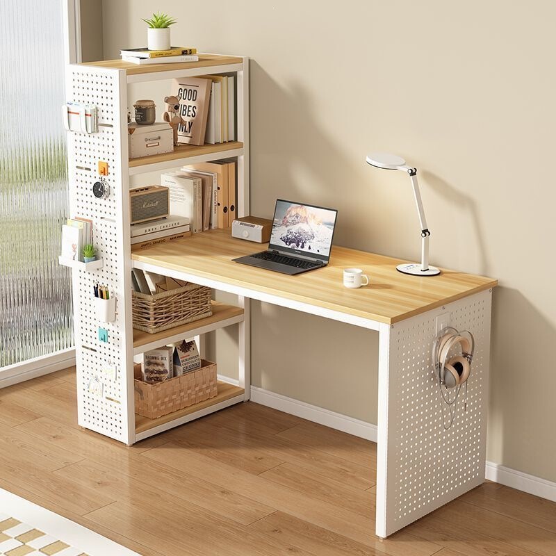 Corner desk for small spaces, dormitory bedroom, computer desk, home use, student writing desk with perforated board, office desk