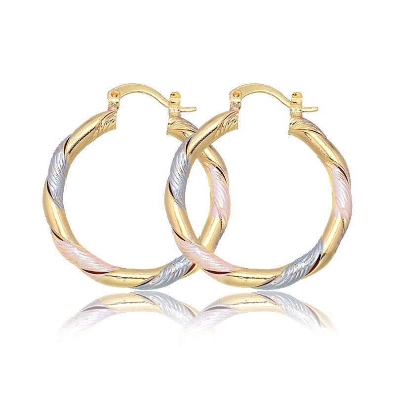 Earrings Classification Brass Plating Color Block Earrings