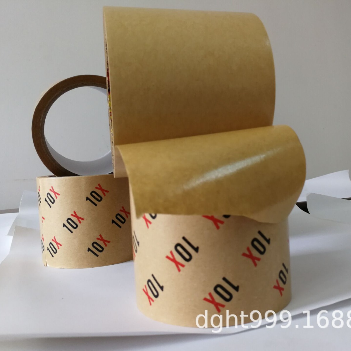 有塑自粘牛皮纸胶带免水牛皮纸胶带封箱接驳裱画粘贴固定高性价比