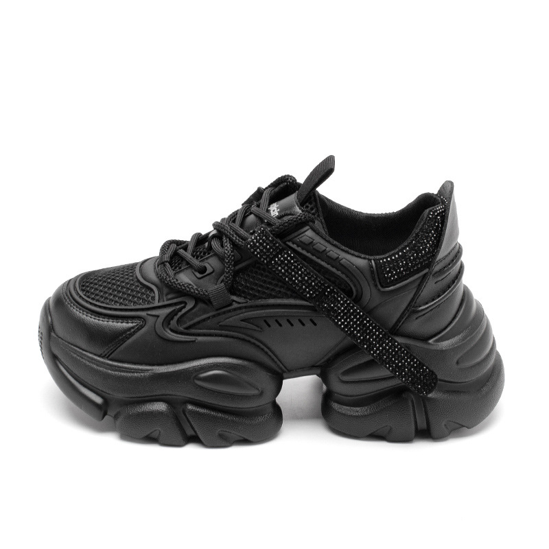 Augu Shi Deng zapatos negros para mujeres 2026 nueva moda de primavera, zapatos deportivos casuales con suela gruesa