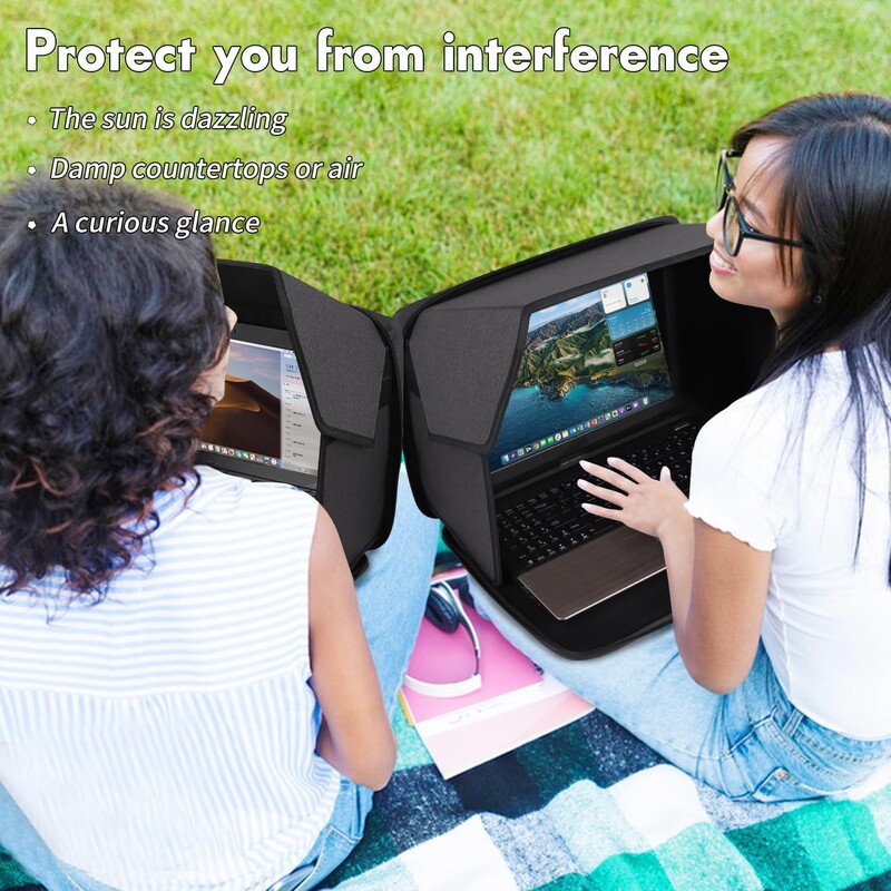 Laptop light-blocking cover, anti-reflective computer light-blocking cover, outdoor office monitor light-blocking protective cover