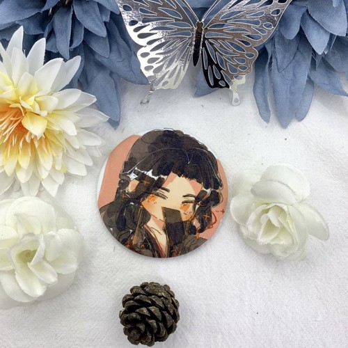 Code Name Kite Sand-Rubbed Pin Sun Ce Liu Bian Fu Rong Yang Xiu Yuan Ji Ma Kou Tie Ba Ji Breastpin Fine Flash Brooch