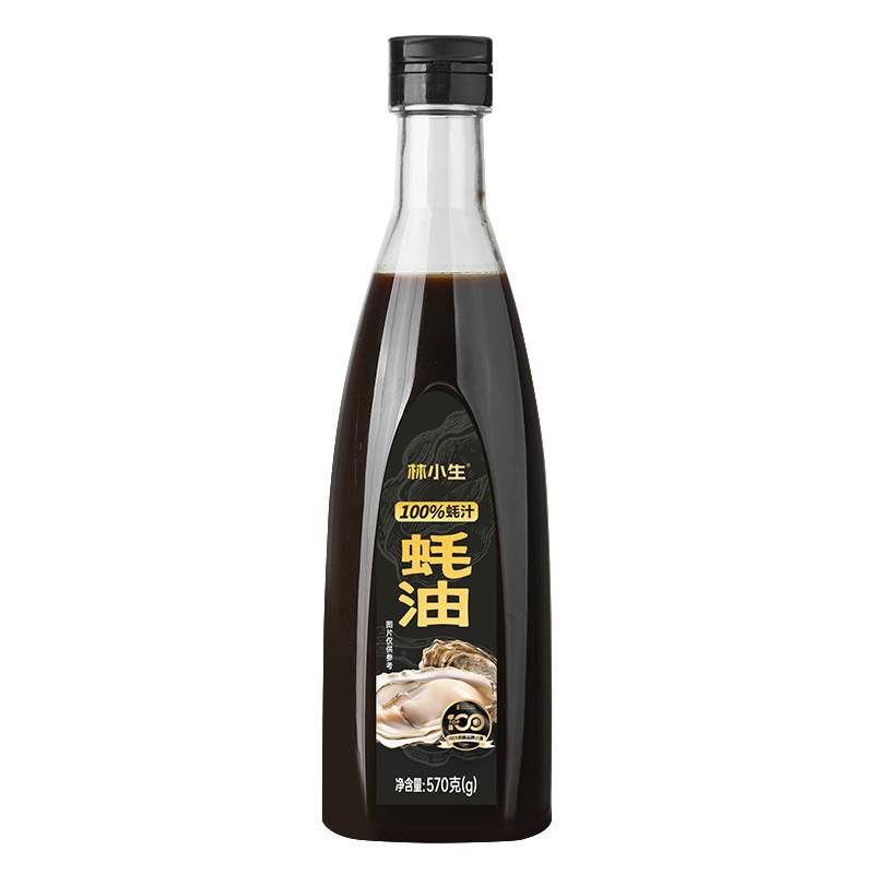 林小生100%蚝汁蚝油0添加防腐蚝油炒菜家用调味570g/瓶|undefined