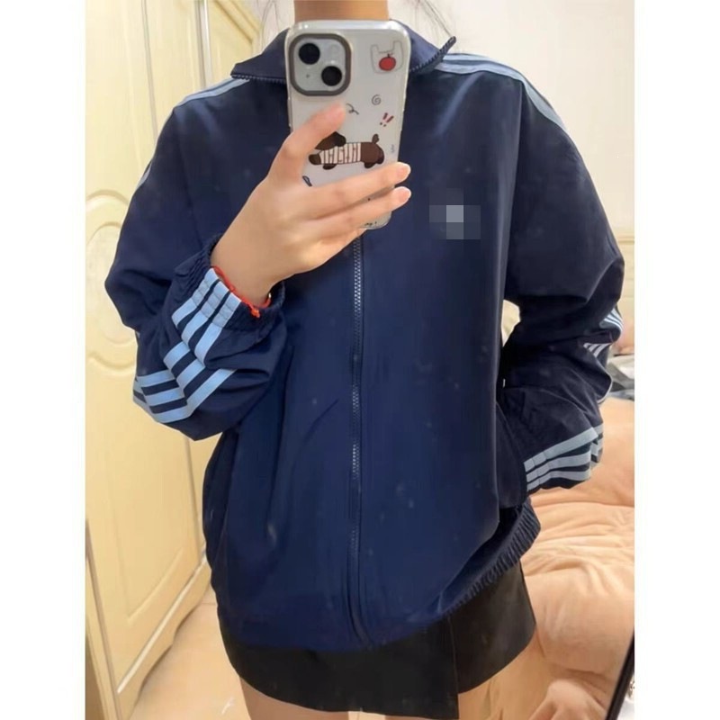 New Style Embroidered Firebird Three-Stripe Woven Windbreaker Jacket for Men and Women Kb2466 Long-Sleeved Bamboo Fiber