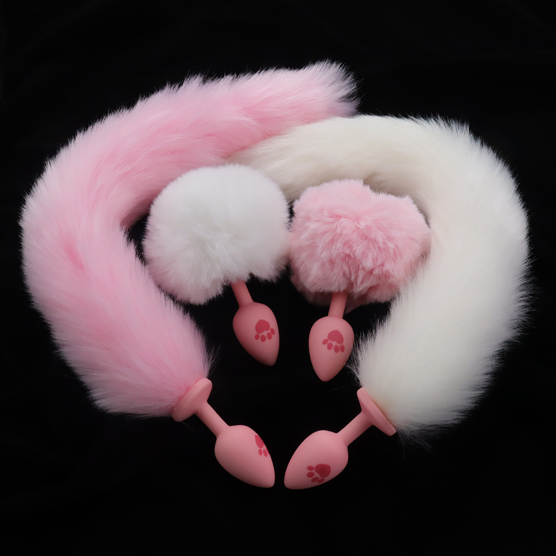 Adult Sm Sexy Silicone Fox Rabbit Tail Anal Plug Couple Couple Masturbation Female Backcourt Supplies Dropshipping
