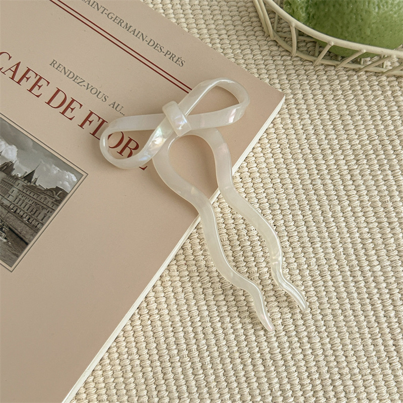 15g Weight Hairpin Hair Accessories Type 1 Piece Quantity Party, Festival Occasion Acetic acid sheets Material Bow Knot Pattern Women's Gender Princess, Sweet Style Women's Princess Sweet Bow Knot Acetic Acid Sheets Hairpin 5