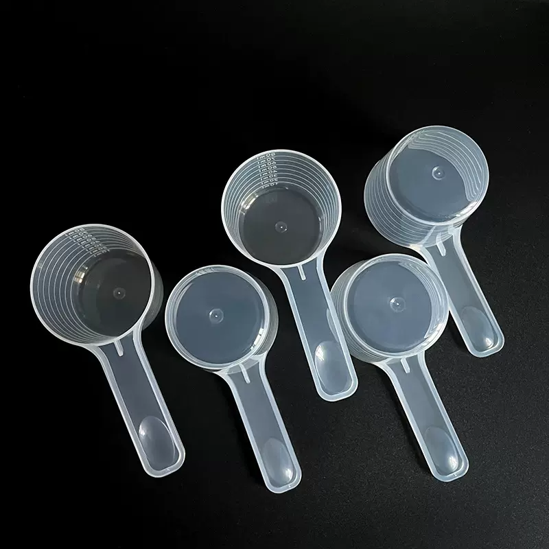 【厂家直销】塑料量勺40g80ml 粉末勺 定量勺 刻度勺子加叠装
