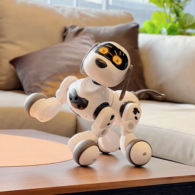 Yingjia18011 Decart robot perro eléctrico inteligente conversación de perros de compañía control remoto programación de juguetes para niños y niñas
