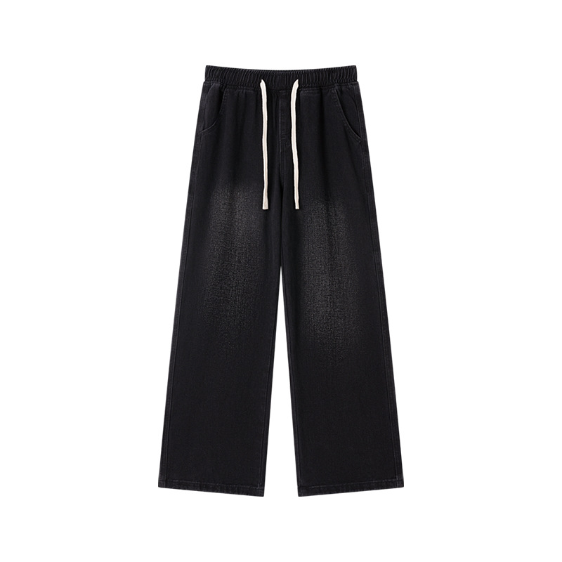 Marca de moda transfronteriza, pantalones de vaqueros agujeros de lavado con agua, pantalones de algodón de alto rendimiento, pantalones de algodón de lujo ligero para hombres de otoño