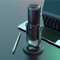 ゲームデスクトップ USB コンデンサーマイクコンピュータアンカーライブサウンドカードホームカラオケマイク録音