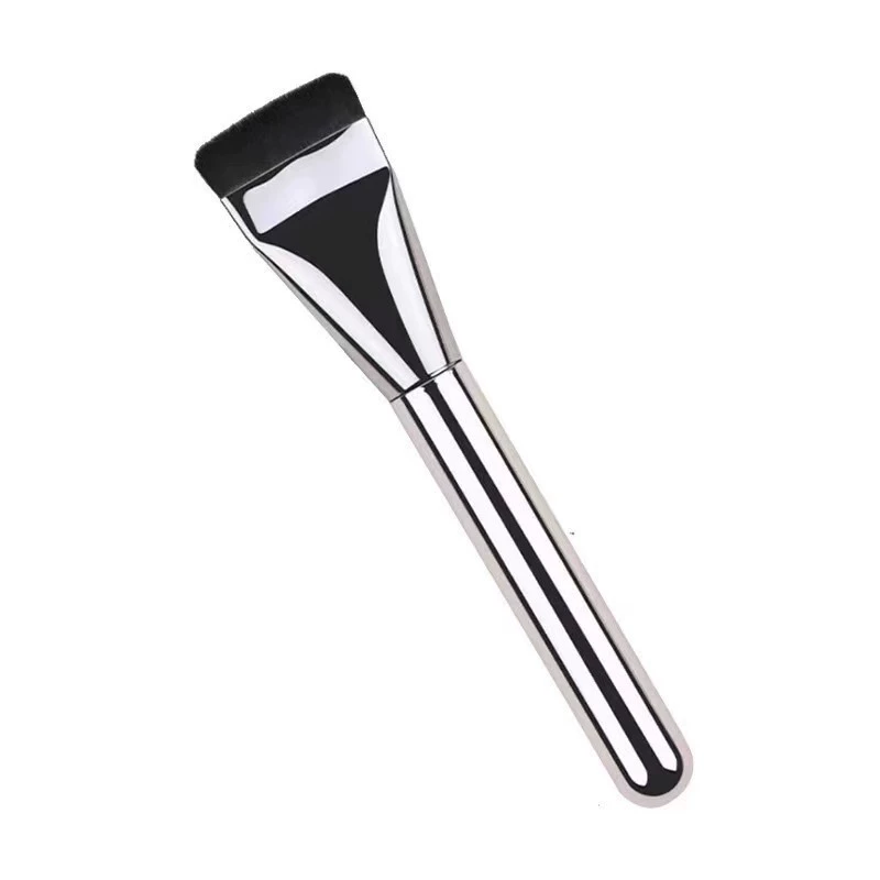 flat-head foundation brush, thin one-shaped flat concealer brush, aluminum or plastic ferrule