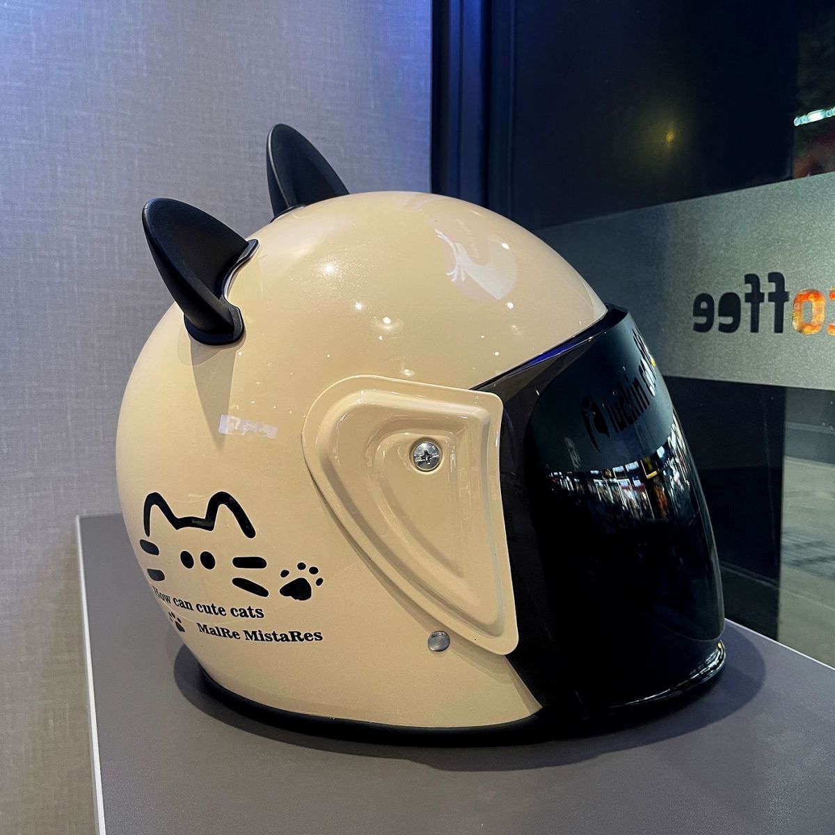Winter Electric Motorcycle Helmet 3C Certified Cat Ear