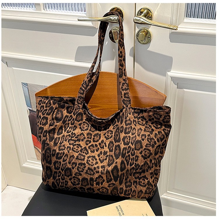 Saco tote com estampado leopardo mala de ombro retro_voghion.com