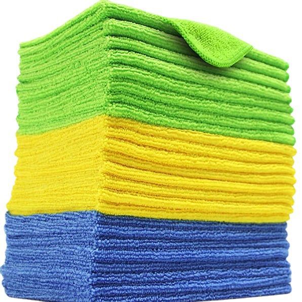 Toalla de microfibra para limpieza de autos, toalla de lavado de autos de punto por urdimbre, toalla para pulir y encerar autos, paño específico para talleres de lavado de autos.