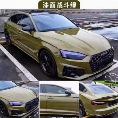 Film Scratch-Resistant and Wear-Resistant, Auto Color Change Film - crystal-combat-green-pet-152-17m